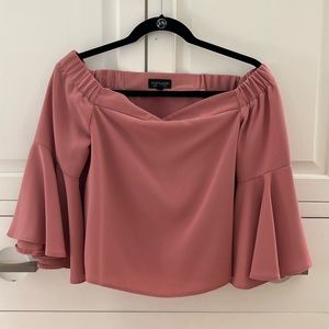 Rose Topshop Off the shoulder Blouse, Size 4
